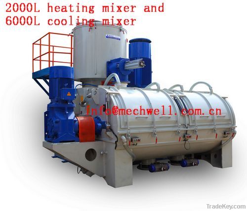 Huge High speed heating / cooling mixer combination