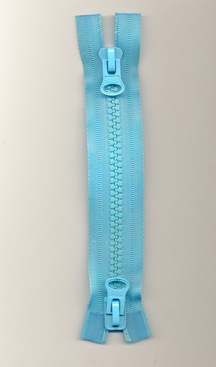 Plastic zipper and slider