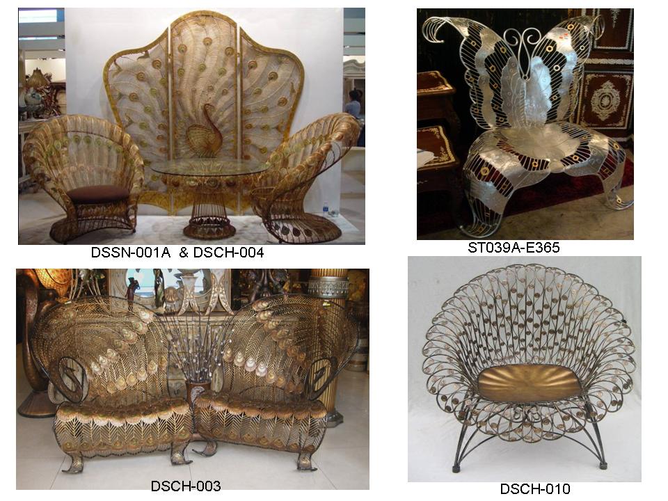 home accessory / Iron-art furniture peacock design