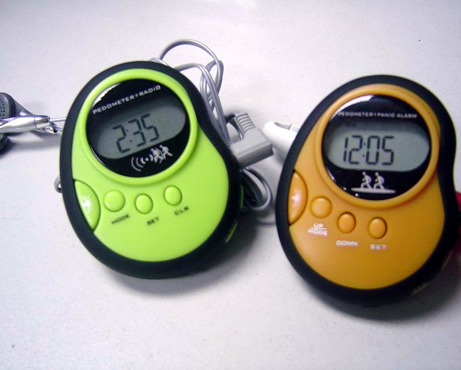 Pedometer with FM radio/hot sale item