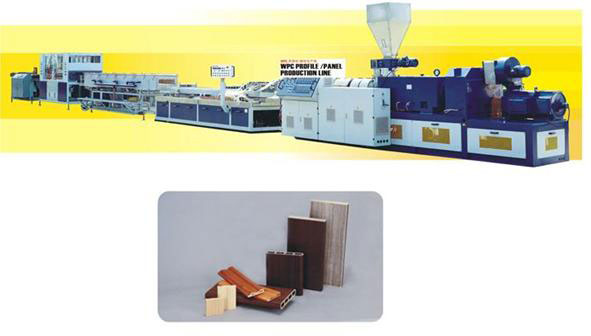 plastic and wood foamed profile and plate extrusion line