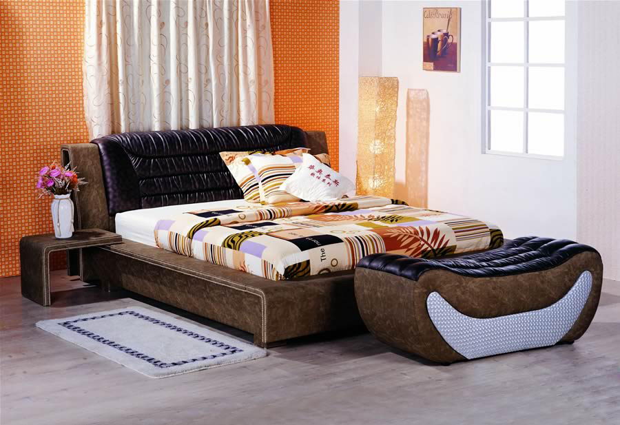 Elegant Leather Bed