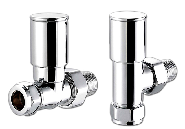 Chrome Radiator Valves (1/2&quot;, 15mm)