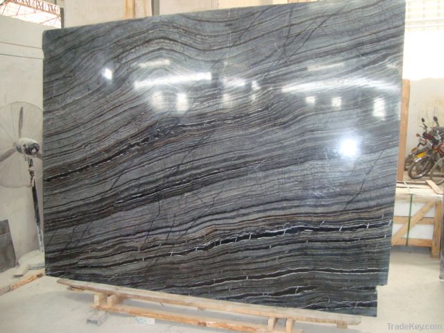 Black Wooden Grain Marble