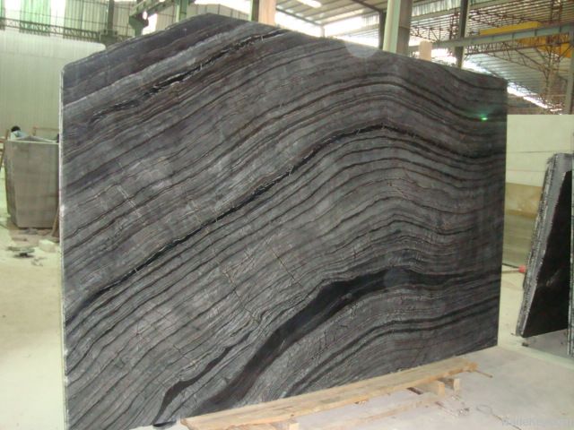 Black Wooden Grain Marble