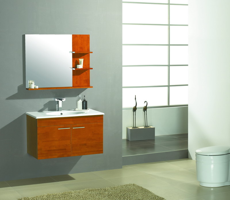 Modern Timber Bathroom Cabinet