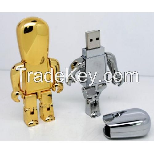 Metal Robot USB Flash Drive USB Memory Stick