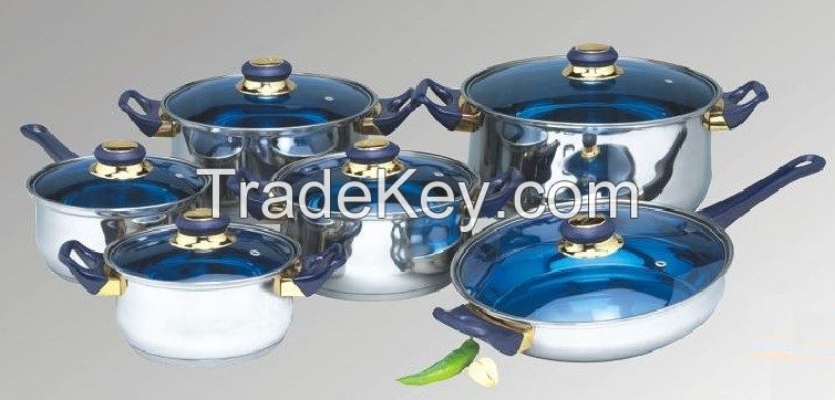 12pcs stainless steel cookware set