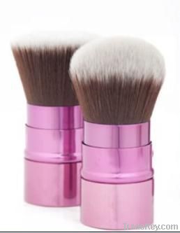 pink retractable makeup kabuki brush