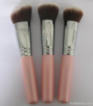 pink professional face makeup powder brush