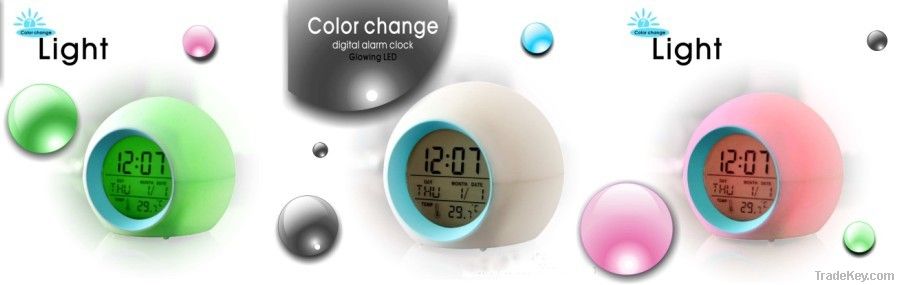 Ball Shape Color Changing Alarm Clock