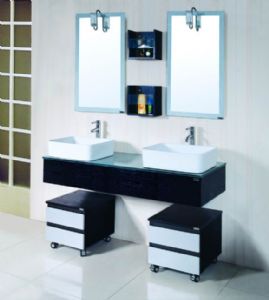 phoenix stone washbasin with solid wood vanity