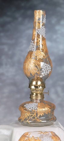 Pearly Beaded Oil Lamp