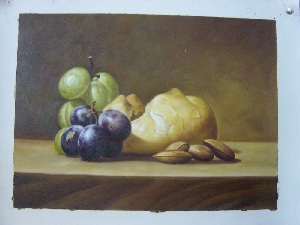 still lives oil painting-grape