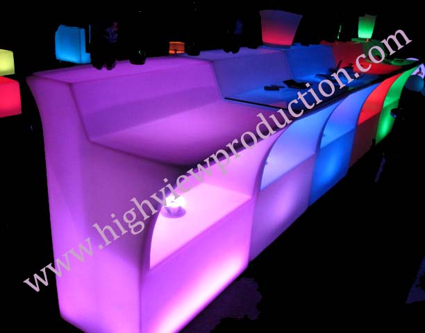 illuminated bar counter