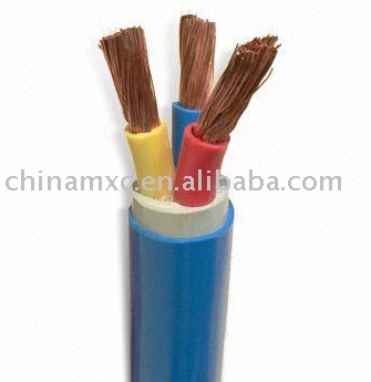 copper or aluminum cored power cable in PVC insulation