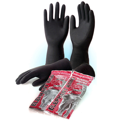 Black Rubber Industrial glove