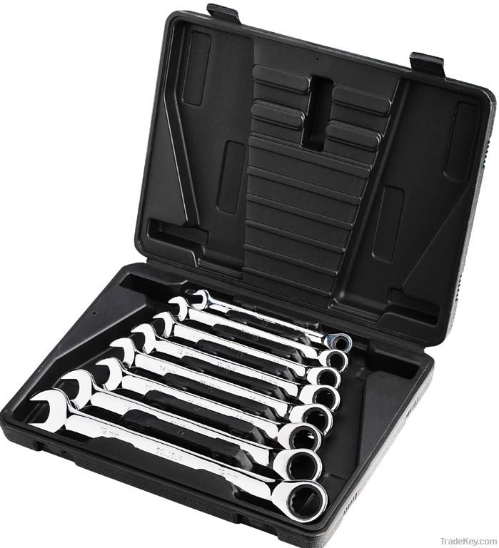 Tool Kit-8pc Flexible Head Combination Gear Ratchet Wrench/Spanner Set