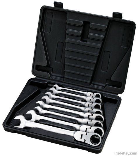 Tool Set-8pc Fixed Head Combination Gear Ratchet Wrench/Spanner Set