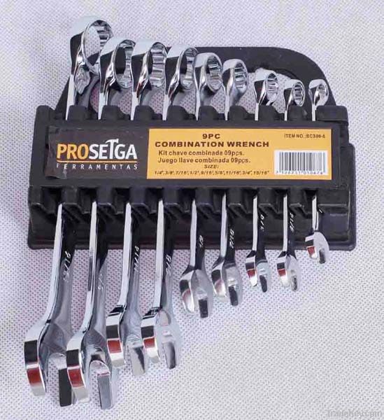 Tool Kit Set of Wrench-Cr-V 9PC Combination Wrench Spanner Set