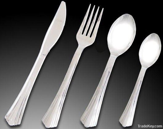 Reflection Plastic Silver Cutlery