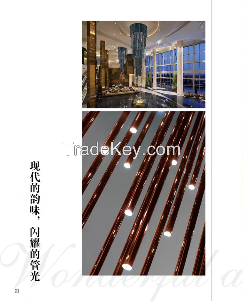 Flute Chandelier Using In Hotel