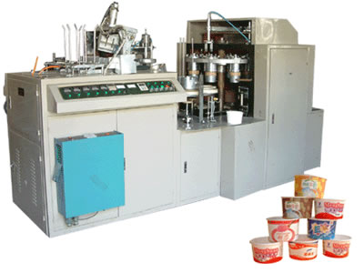 Double pe coated paper bowl machine