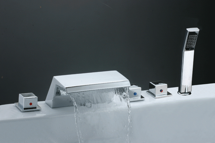 thermostatic mixer, jaccuzi bathtub faucet, 5 holes bathtub mixer