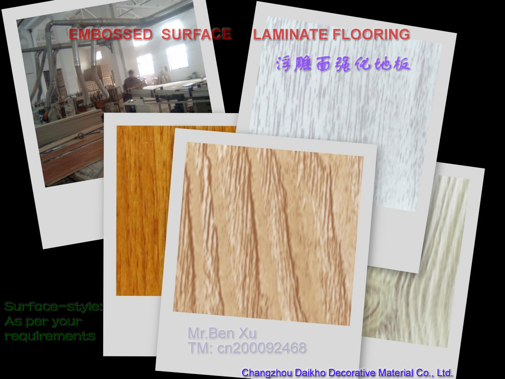 embossed surface laminate flooring