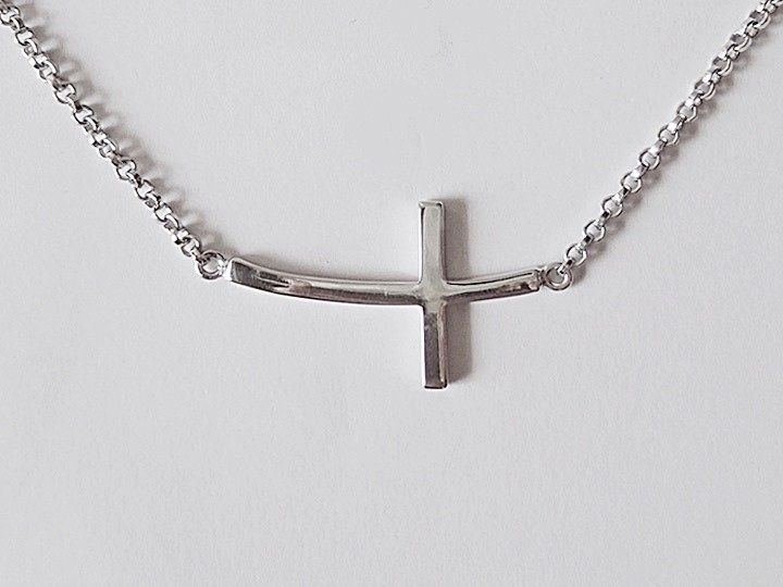 Sideways Cross Necklace