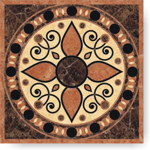 Mosaic, water jet, medallion