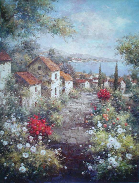 Garden View Oil Painting