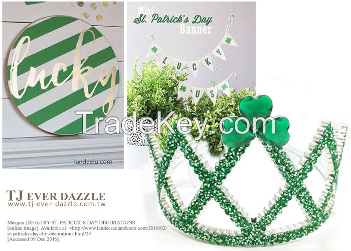 St' Patrick's Day Celebration Glittering Crown Tiara