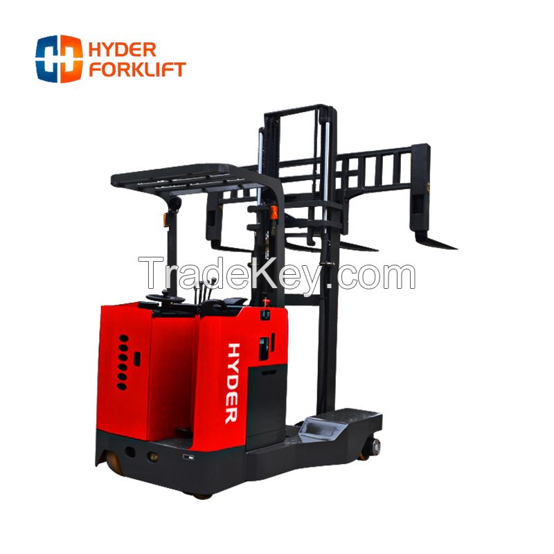 1.5ton, 2ton, 2.5ton 4 way/4 direction electric reach forklift truck for long materials