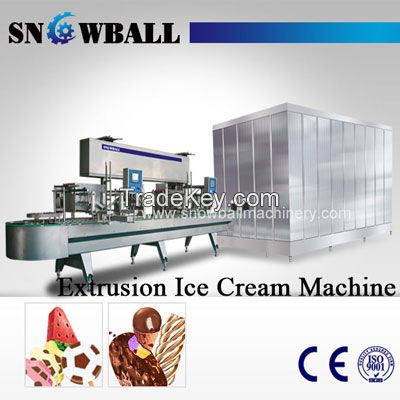 Extrusion ice cream machine