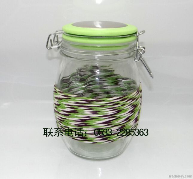 2014 hot selling grass weaved jars