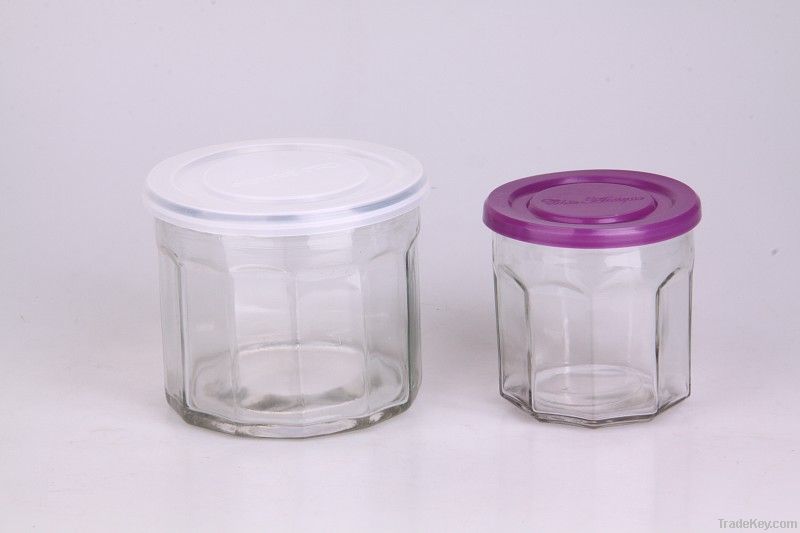 Hot sell Glass storage Bottles with rubber lids