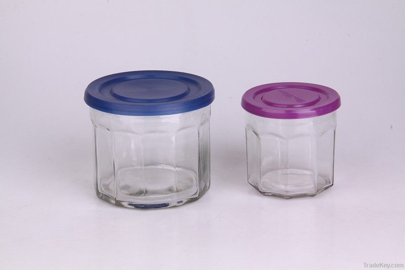 Hot sell Glass storage Bottles with rubber lids