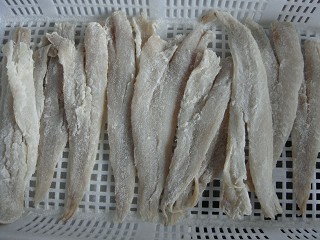 Salted Alaska Pollock Fillets Or Migas, Dried