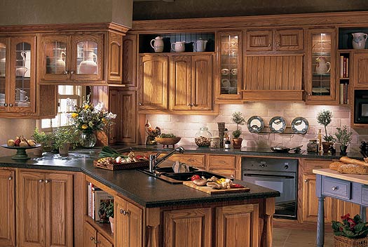 solid wood kitchen cabinet (oak)