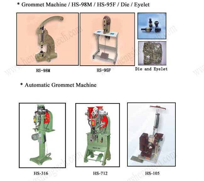 Grommet machine/eyelet machine