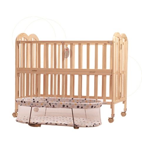 wooden baby crib