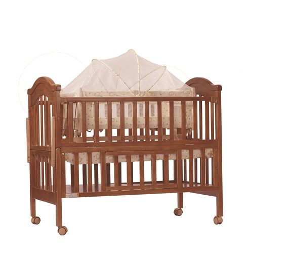 wooden baby crib