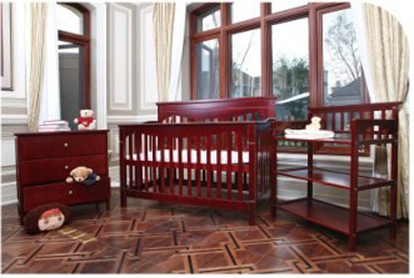 wooden baby crib