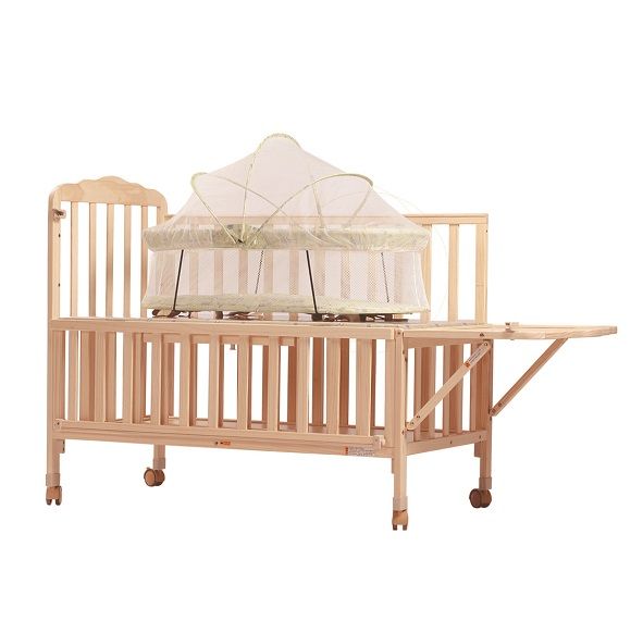 wooden baby crib