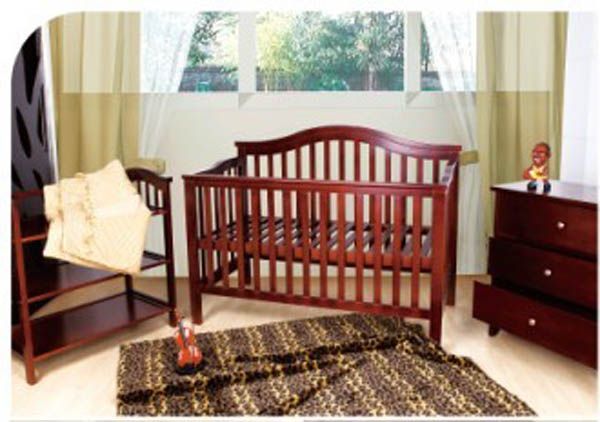 wooden baby crib