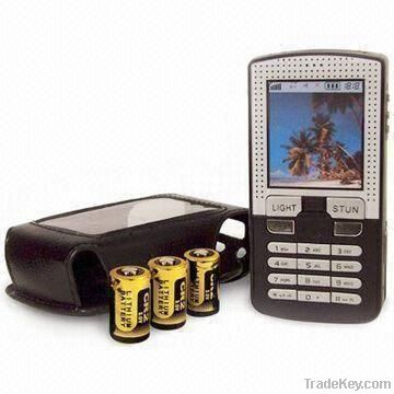 Cell Phone Stun Baton/Gun with High Power Flashlight, Nylon Holster an