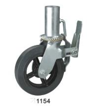 scaffolding castor with rubber mold on cast iron wheel