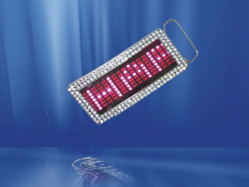 LED belt buckle, LED name badge, LED pendant