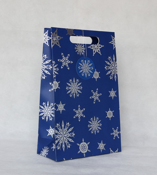 Christmas paper carrier bags